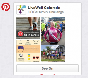 CO Get Movin' Challenge Pinterest Board