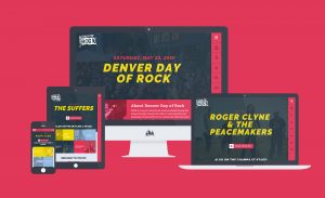 Fireant built the Denver Day of Rock website on a responsive framework