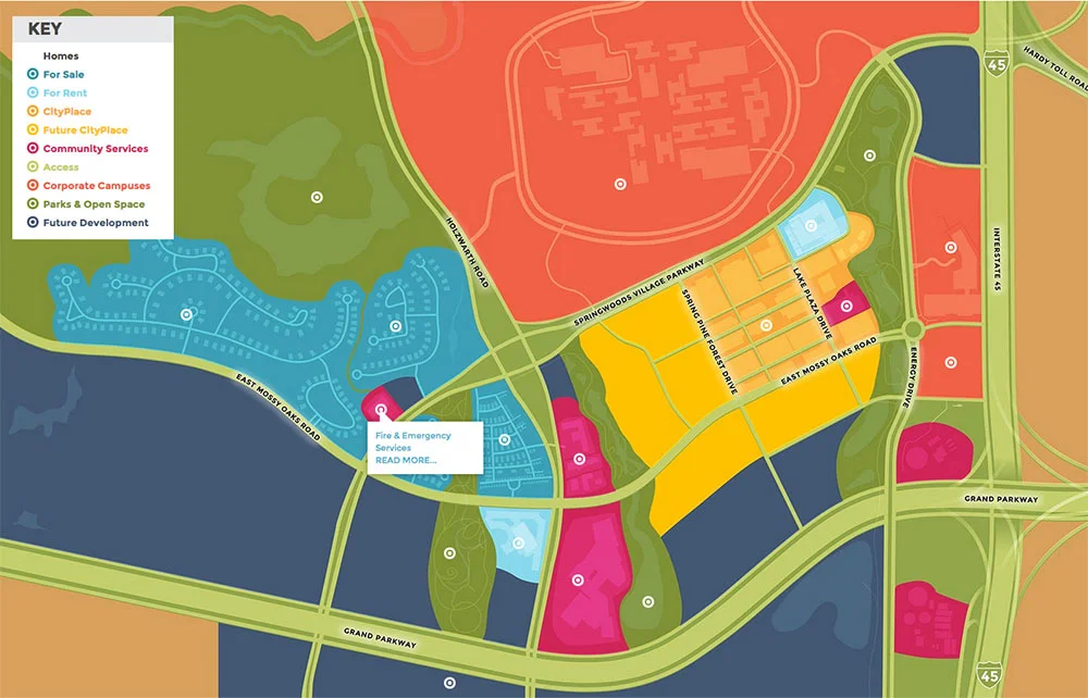 Colorful map of a real estate development.