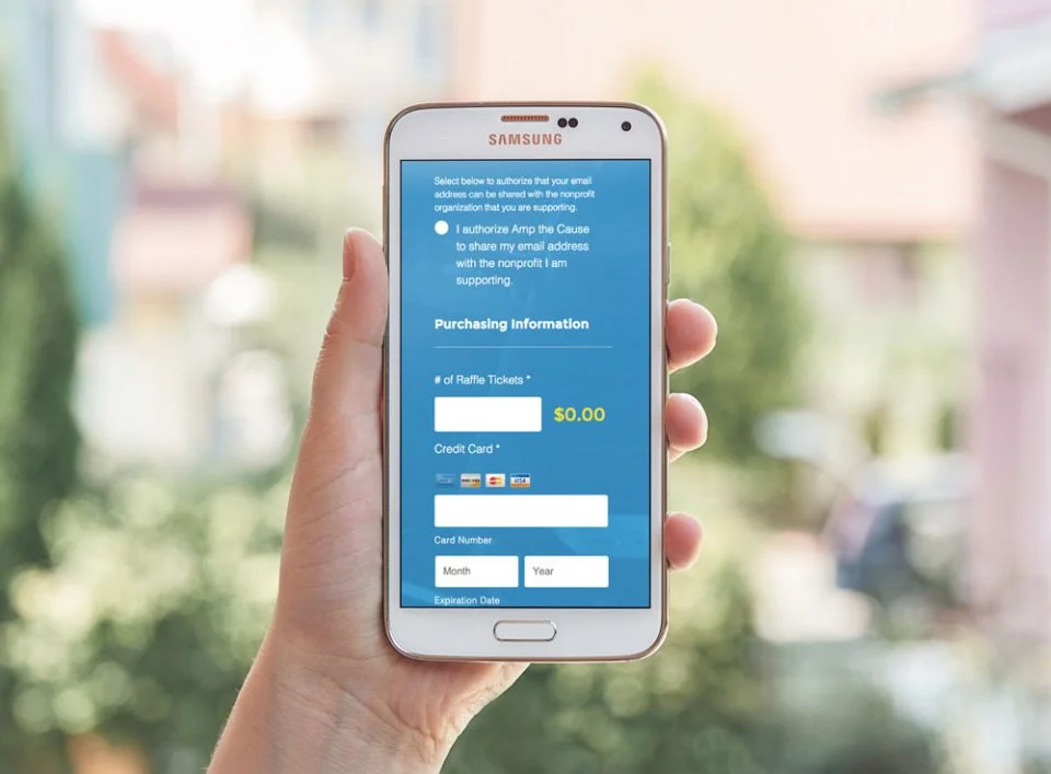 A Million for What Matters website donation form on a mobile device.