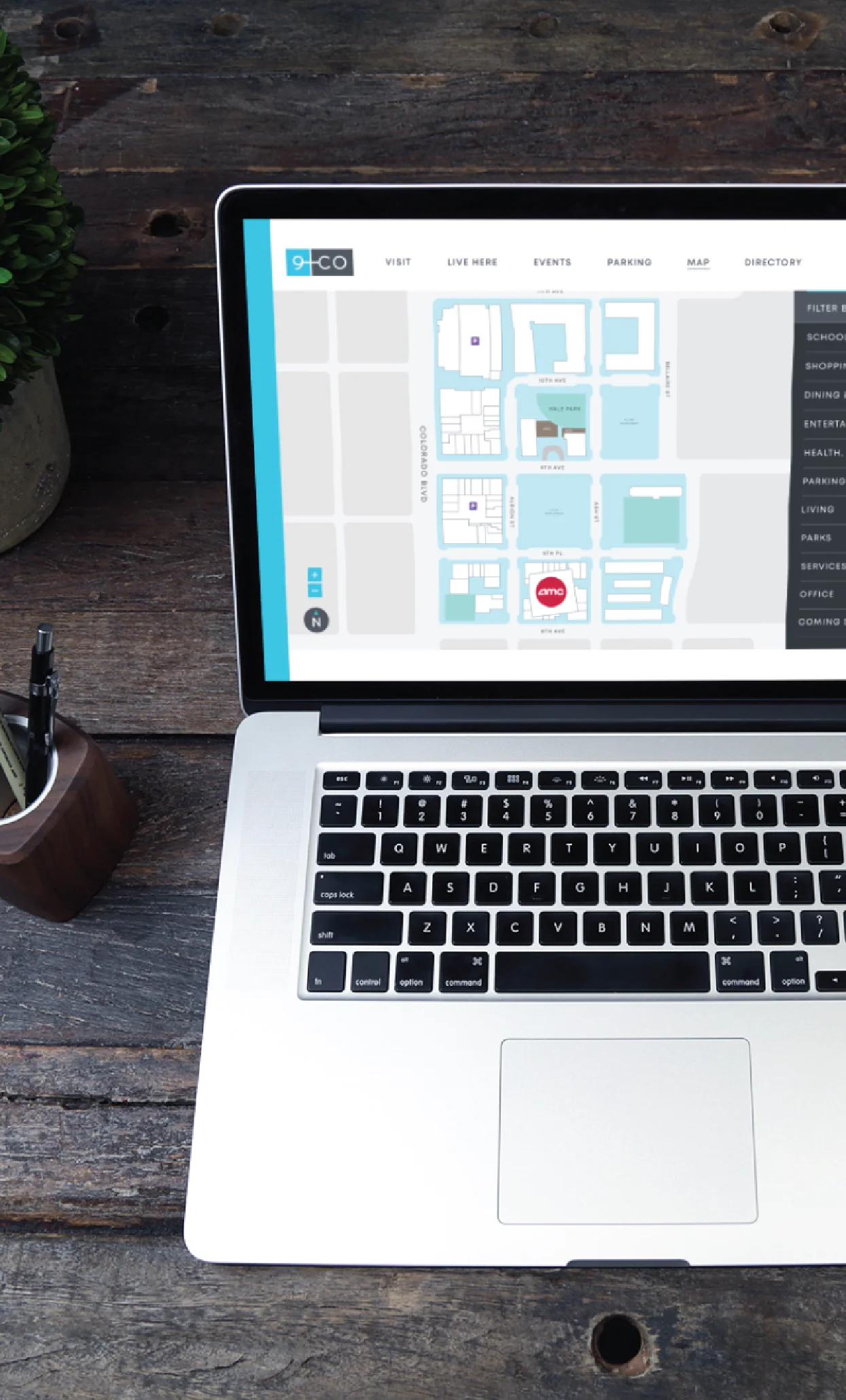 Screenshots of WordPress website with a custom mapping solution design and development by FIREANT STUDIO