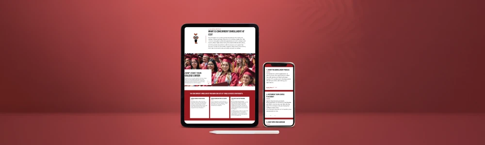 CCAurora's accessible WordPress website displayed on tablet and mobile devices.
