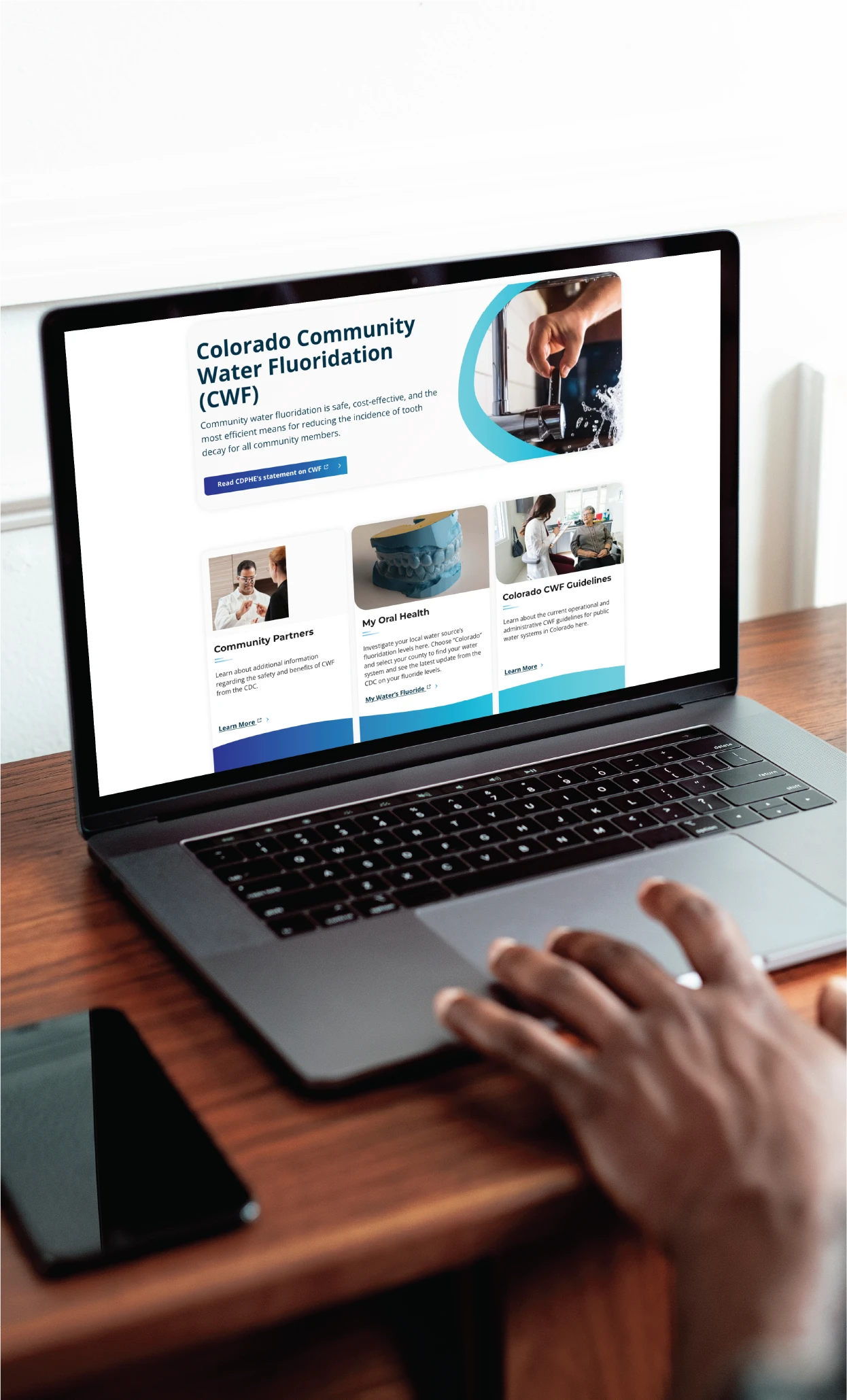CDPHE's Oral Health Unit responsive WordPress website.