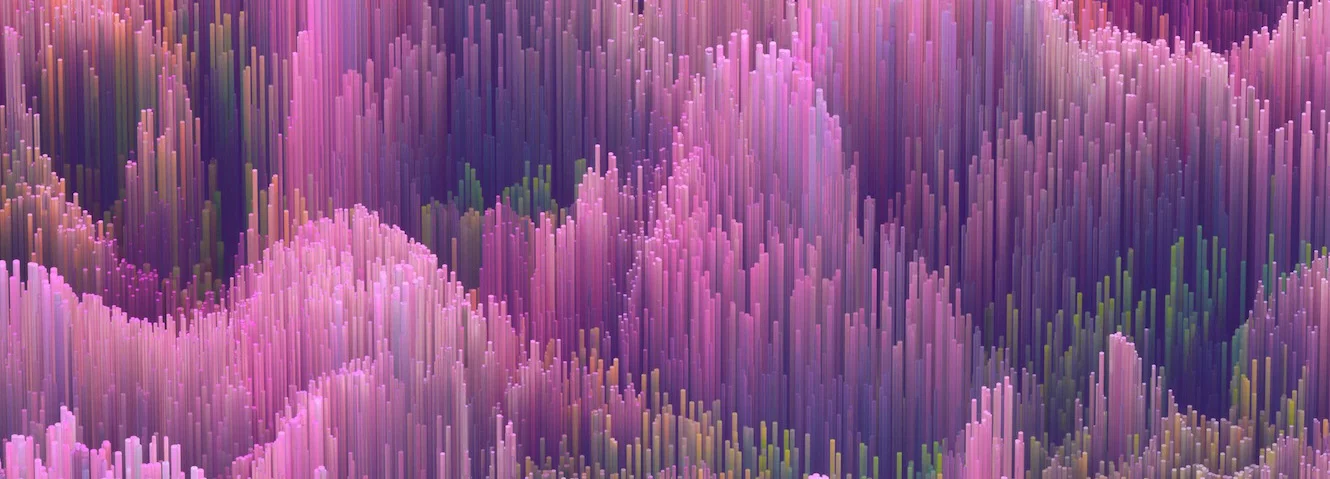 sample of 3d data modeling with pink graphics