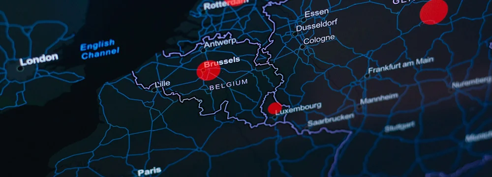 Interactive map of Europe showing major cityscape in preparation for the EAA to ensure all data is accessible.