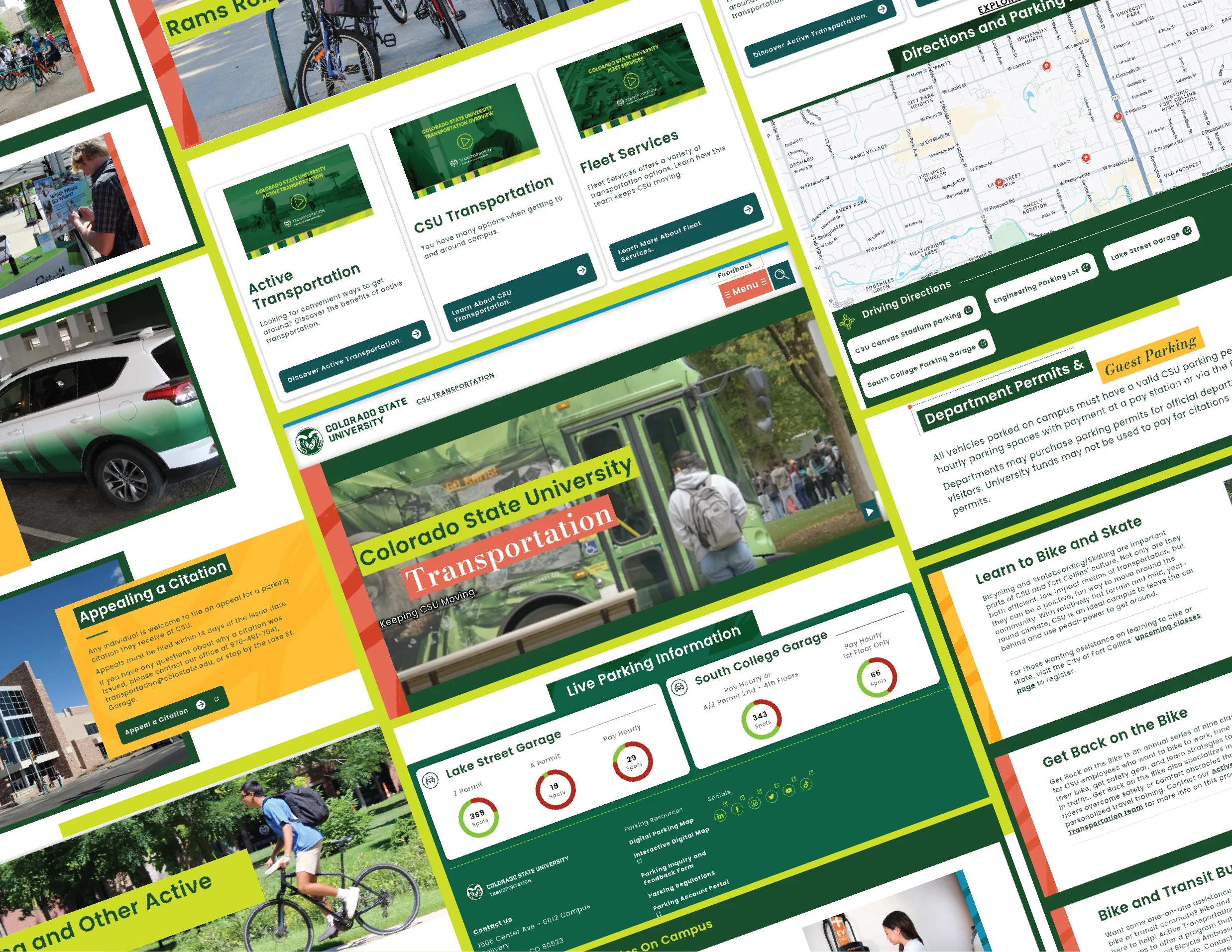 CSU Parking & Transportation website design by FIREANT STUDIO. Custom WordPress development for higher education accessibilbe website.