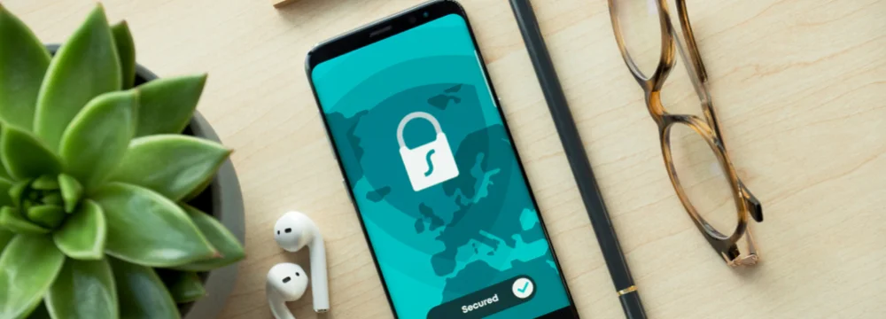 Image of phone with a secure lock screen